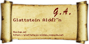 Glattstein Aldán névjegykártya
